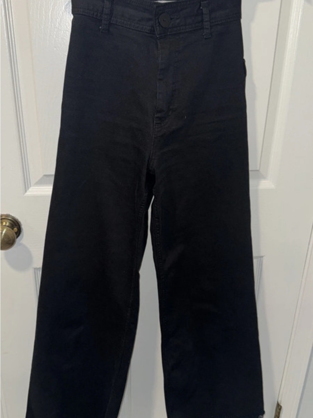 Zara Black High-Rise Wide Leg Jeans